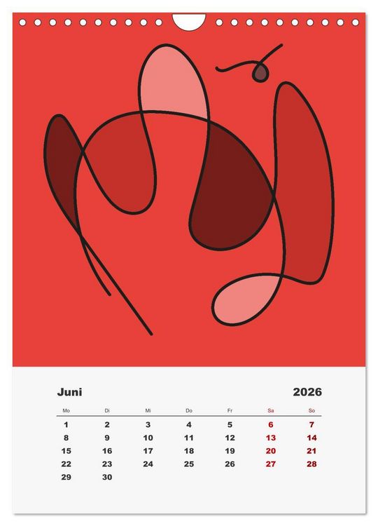 Produktbild: FormArt - Linien und Farben (Wandkalender 2026 DIN A4 hoch), CALVENDO Monatskalender