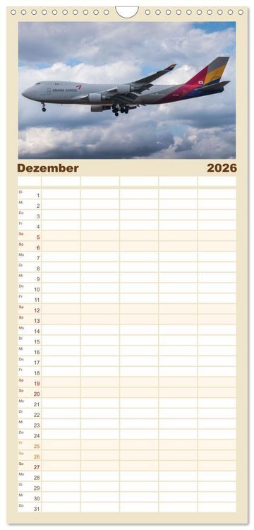 Produktbild: Familienplaner 2026 - Boeing 747 Kalender mit 5 Spalten (Wandkalender, 21 x 45 cm) CALVENDO
