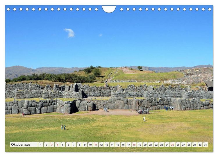 Produktbild: Inkabauten in PERU, Bauwerke eines gro&szlig;en Reiches (Wandkalender 2026 DIN A4 quer), CALVENDO Monatskalender