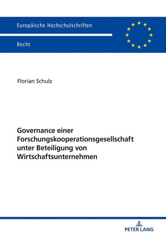 Produktbild: Governance einer Forschungskooperationsgesellschaft unter Beteiligung von Wirtschaftsunternehmen