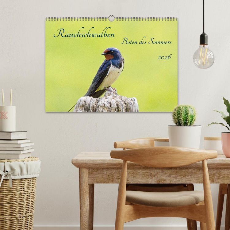 Produktbild: Rauchschwalben - Boten des Sommers (Wandkalender 2026 DIN A3 quer), CALVENDO Monatskalender