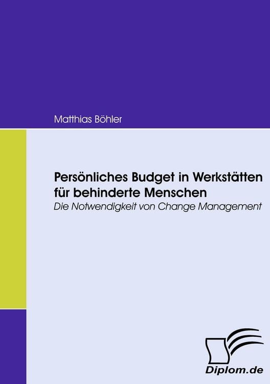 Produktbild: Pers&ouml;nliches Budget in Werkst&auml;tten f&uuml;r behinderte Menschen