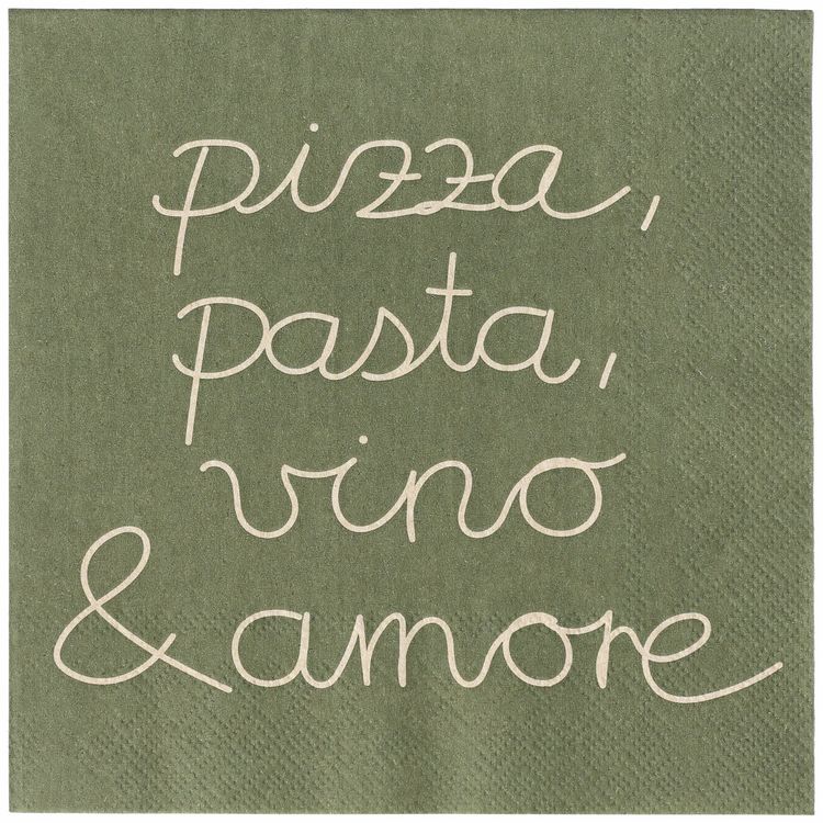 Produktbild: Serviette 33x33cm Pizza,Pasta,Vino & Amore