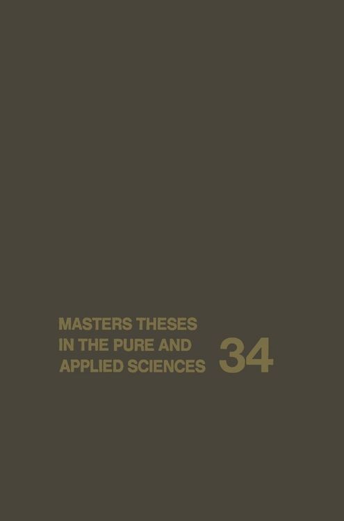 Produktbild: Masters Theses in the Pure and Applied Sciences