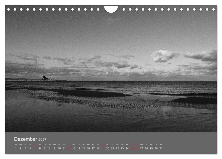 Produktbild: Ostsee - von schwarz bis wei&szlig; (Wandkalender 2027 DIN A4 quer), CALVENDO Monatskalender