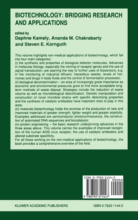 Produktbild: Biotechnology: Bridging Research and Applications