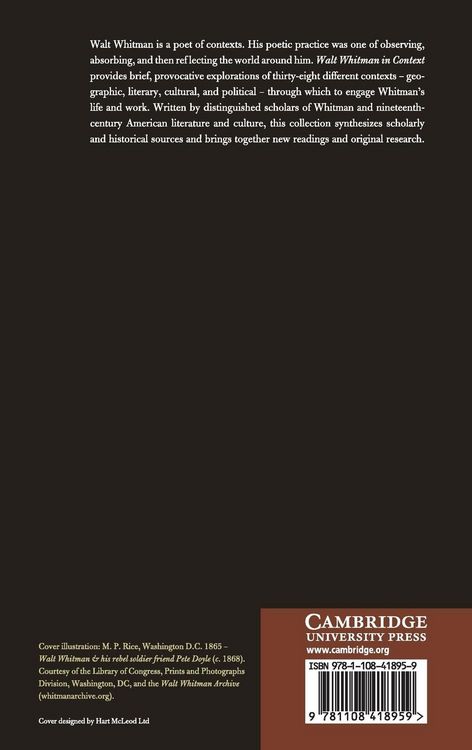 Produktbild: Walt Whitman in Context