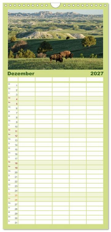 Produktbild: Familienplaner 2027 - Sioux Im Lande von Sitting Bull mit 5 Spalten (Wandkalender, 21 x 45 cm) CALVENDO