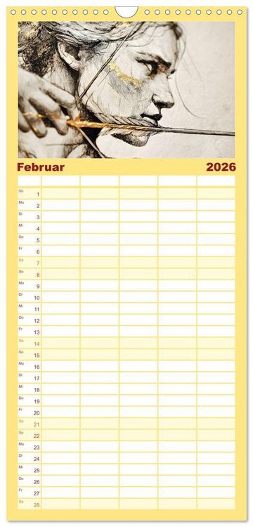 Produktbild: Familienplaner 2026 - Olympia. Anders. mit 5 Spalten (Wandkalender, 21 x 45 cm) CALVENDO