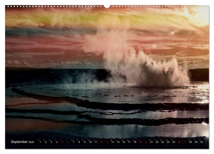 Produktbild: Yellowstone Nationalpark. Tanz auf dem Vulkan (Wandkalender 2026 DIN A2 quer), CALVENDO Monatskalender