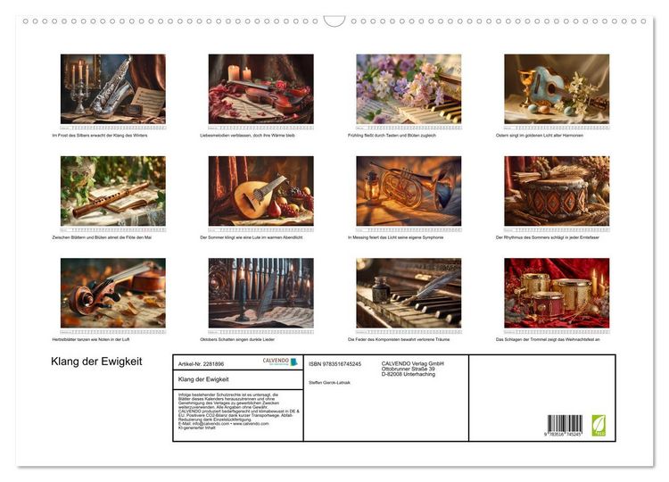 Produktbild: Klang der Ewigkeit (Wandkalender 2026 DIN A2 quer), CALVENDO Monatskalender