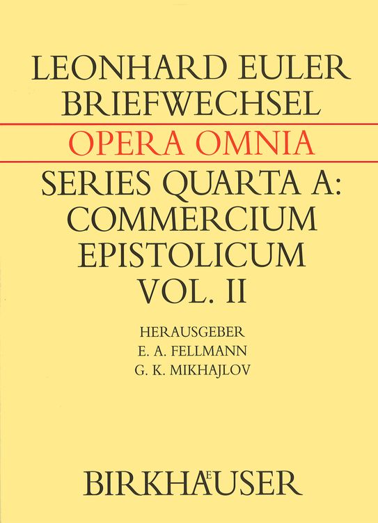 Produktbild: Briefwechsel von Leonhard Euler mit Johann I Bernoulli und Niklaus I Bernoulli