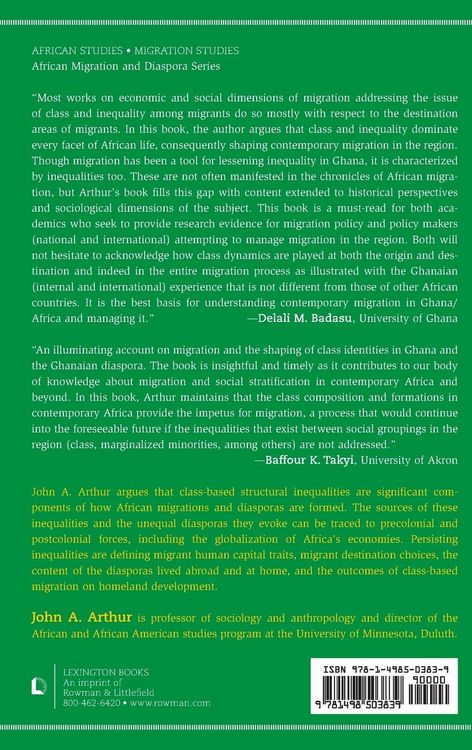 Produktbild: Class Formations and Inequality Structures in Contemporary African Migration