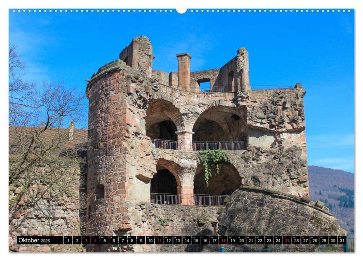 Produktbild: Historisches Heidelberg (hochwertiger Premium Wandkalender 2026 DIN A2 quer), Kunstdruck in Hochglanz