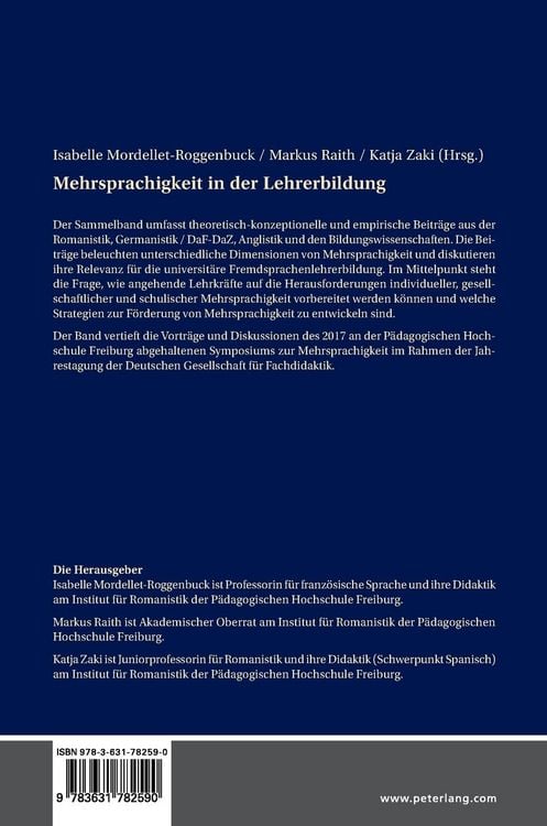 Produktbild: Mehrsprachigkeit in der Lehrerbildung