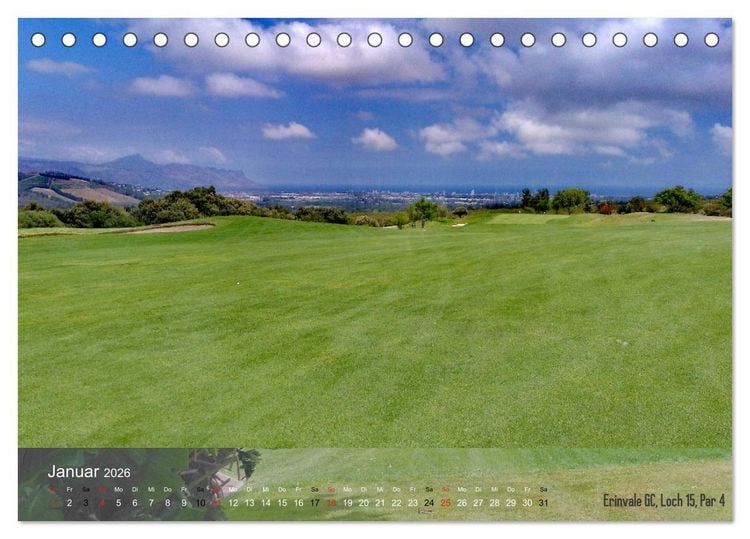 Produktbild: Golfpl&auml;tze Kapstadt - Cape Winelands und Overberg (Tischkalender 2026 DIN A5 quer), CALVENDO Monatskalender