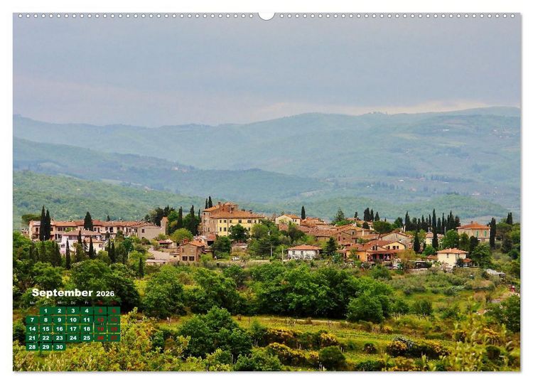 Produktbild: Herrliches Arno Tal - Wanderurlaub in der Toskana (Wandkalender 2026 DIN A2 quer), CALVENDO Monatskalender