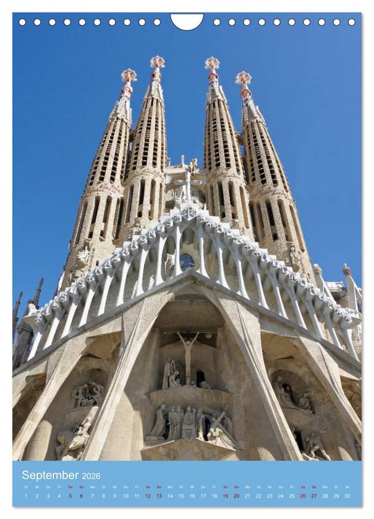 Produktbild: Sagrada Fam&iacute;lia - Gaud&iacute;s unvollendetes Meisterwerk (Wandkalender 2026 DIN A4 hoch), CALVENDO Monatskalender