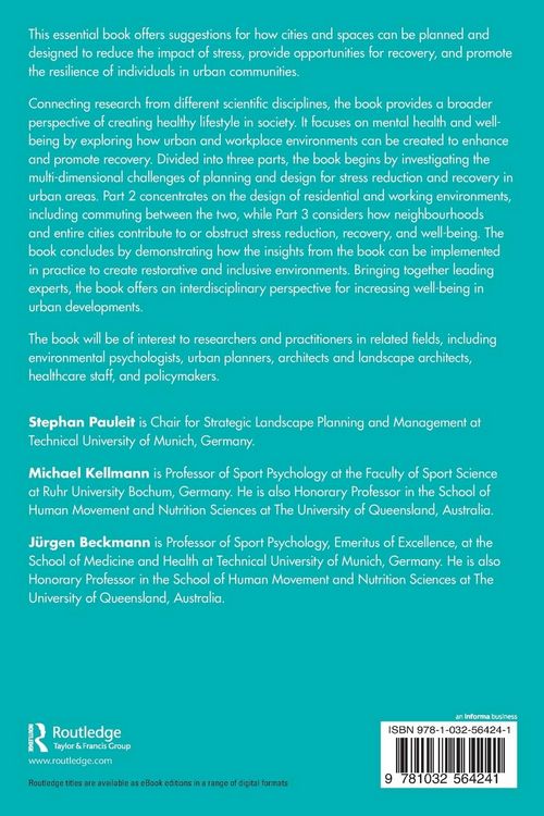 Produktbild: Creating Urban and Workplace Environments for Recovery and Well-being
