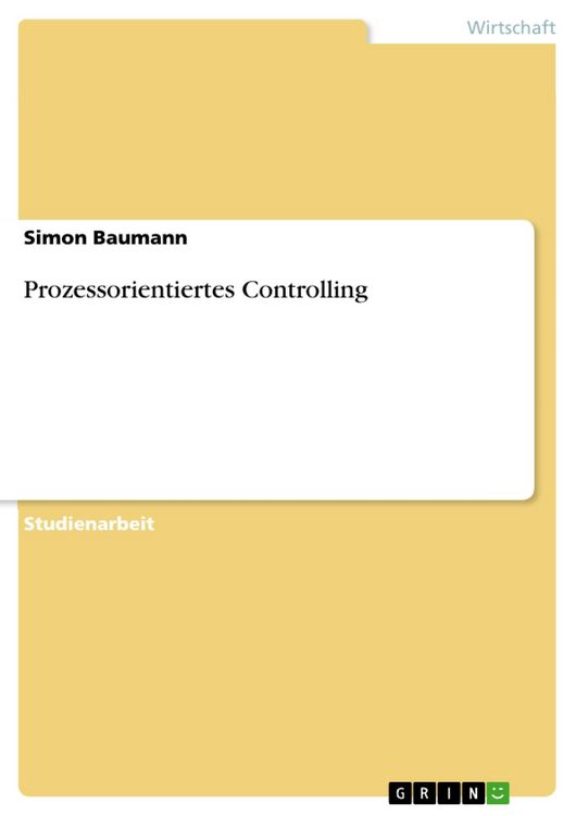 Produktbild: Prozessorientiertes Controlling