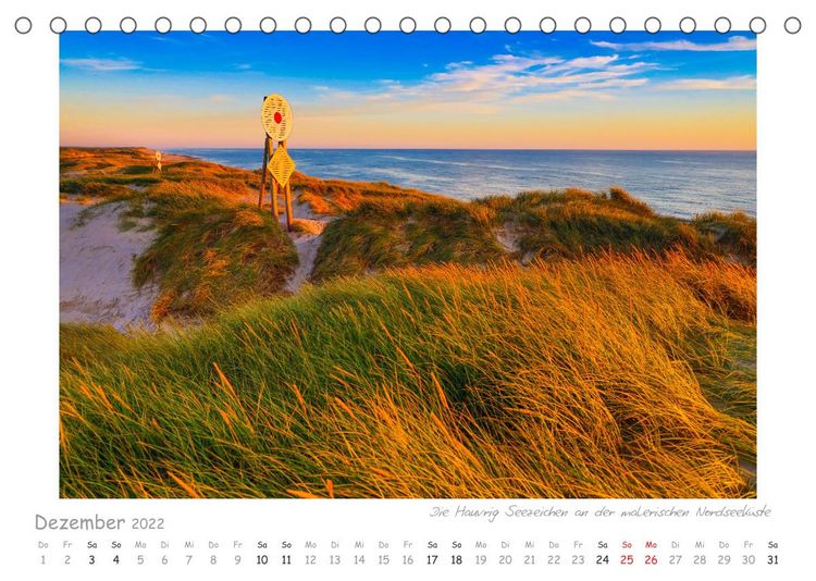 Produktbild: Die Nordseek&uuml;ste J&uuml;tlands - Leuchtt&uuml;rme und Mee(h)r (Tischkalender 2022 DIN A5 quer)