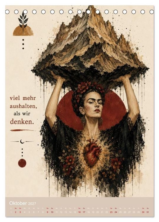 Produktbild: Zwischen Blumen und Dunkelheit (Tischkalender 2027 DIN A5 hoch), CALVENDO Monatskalender