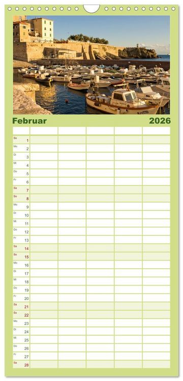 Produktbild: Familienplaner 2026 - Toskana. Livorno - Volterra - Piombino mit 5 Spalten (Wandkalender, 21 x 45 cm) CALVENDO