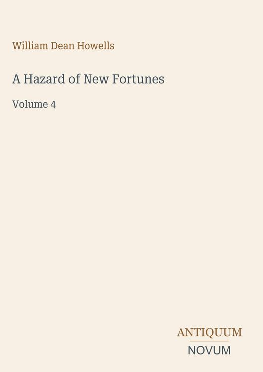 Produktbild: A Hazard of New Fortunes