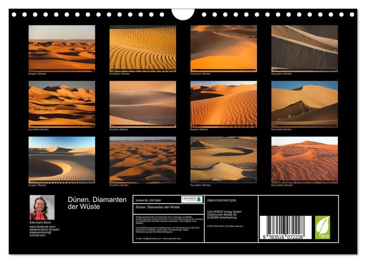 Produktbild: D&uuml;nen. Diamanten der W&uuml;ste (Wandkalender 2026 DIN A4 quer), CALVENDO Monatskalender