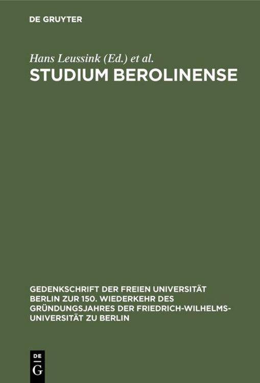 Produktbild: Studium Berolinense