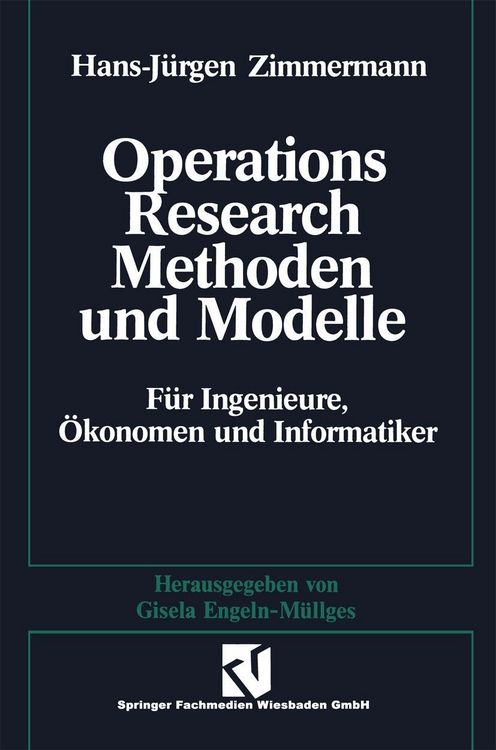 Produktbild: Methoden und Modelle des Operations Research