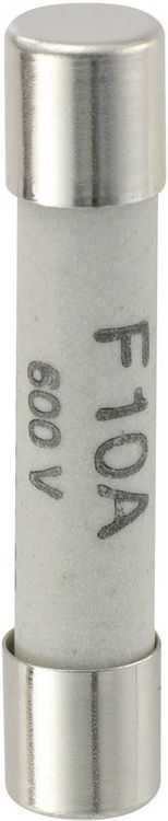 Produktbild: VOLTCRAFT 123422 Ersatzsicherung (&Oslash; x L) 6.3mm x 32mm 10A 600V Flink -F- Inhalt 1St.