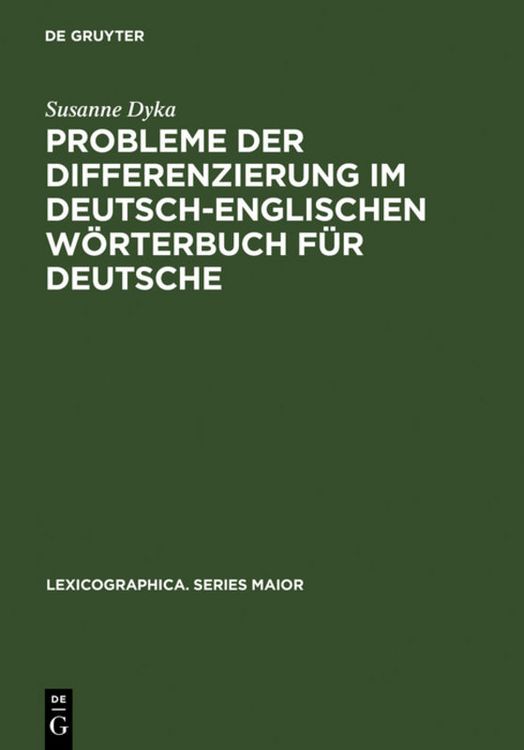 Produktbild: Probleme der Differenzierung im deutsch-englischen W&ouml;rterbuch f&uuml;r Deutsche