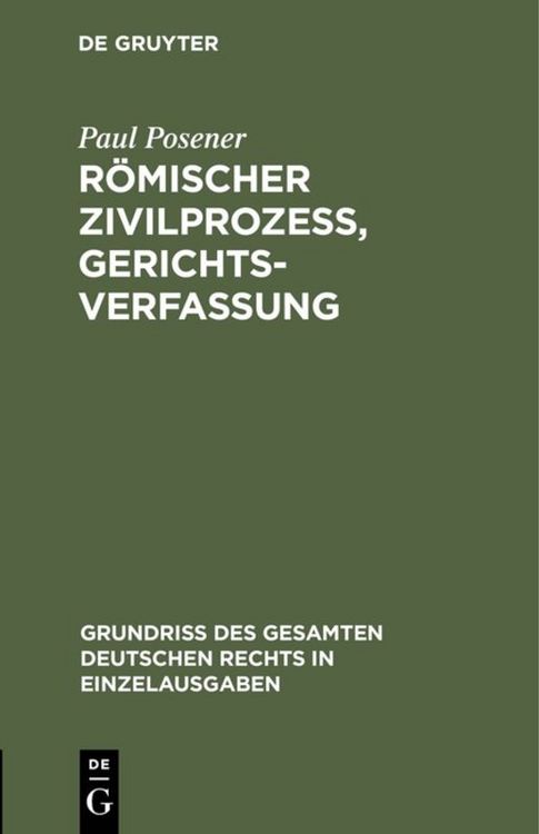 Produktbild: R&ouml;mischer Zivilproze&szlig;, Gerichtsverfassung