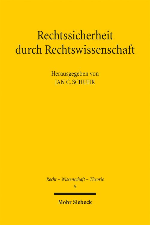 Produktbild: Rechtssicherheit durch Rechtswissenschaft