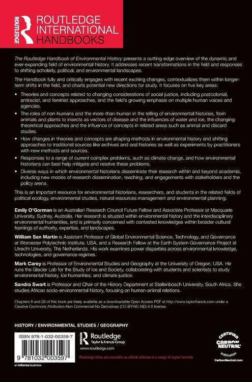 Produktbild: The Routledge Handbook of Environmental History