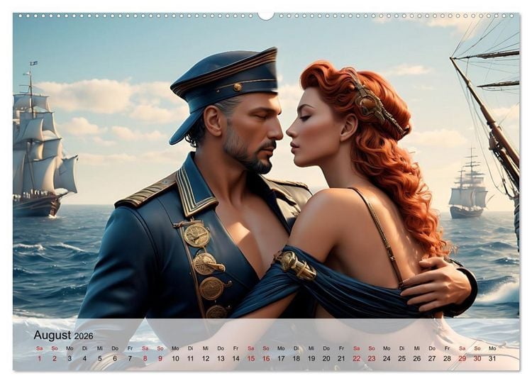 Produktbild: Maritime Leidenschaft - Sonne, Meer und hei&szlig;e Flirts (Wandkalender 2026 DIN A2 quer), CALVENDO Monatskalender