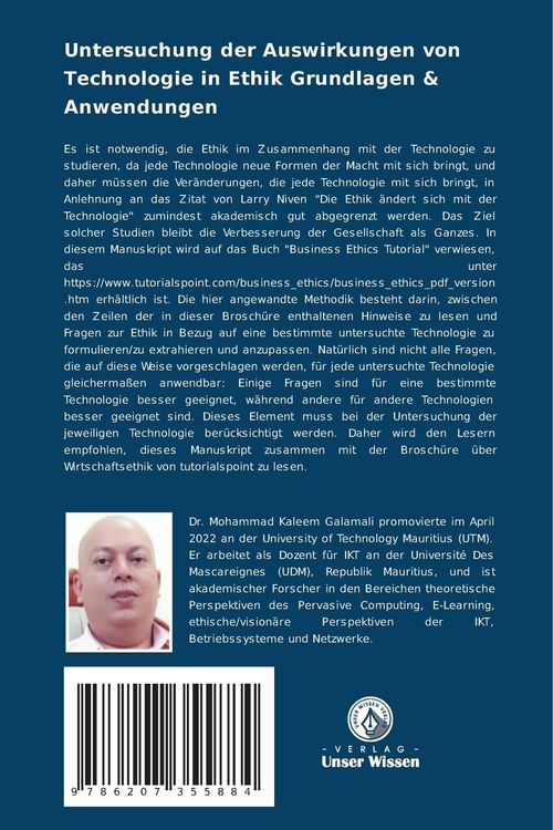 Produktbild: Untersuchung der Auswirkungen von Technologie in Ethik Grundlagen & Anwendungen