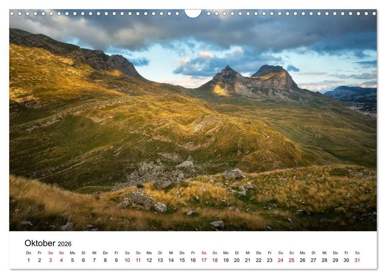 Produktbild: Montenegro - Land der schwarzen Berge (Wandkalender 2026 DIN A3 quer), CALVENDO Monatskalender
