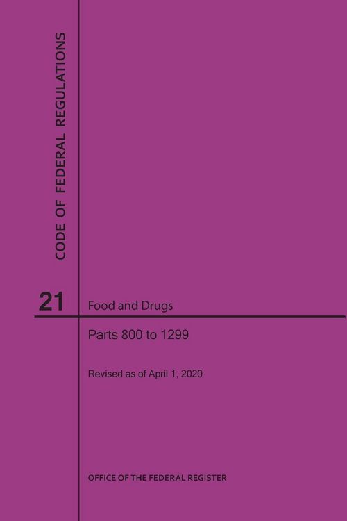 Produktbild: Code of Federal Regulations Title 21, Food and Drugs, Parts 800-1299, 2020