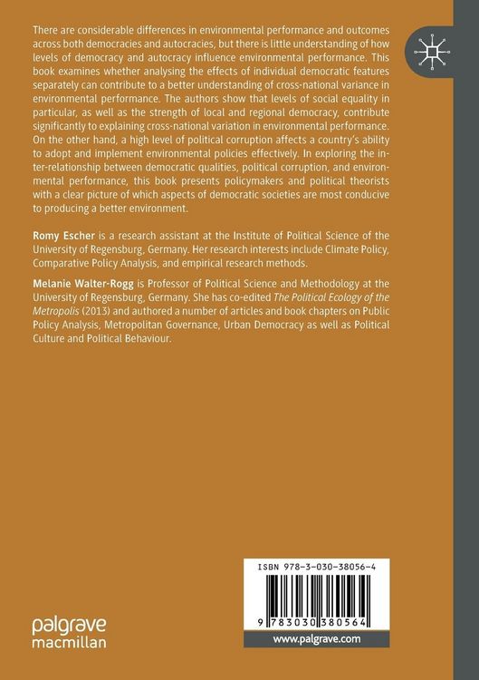 Produktbild: Environmental Performance in Democracies and Autocracies