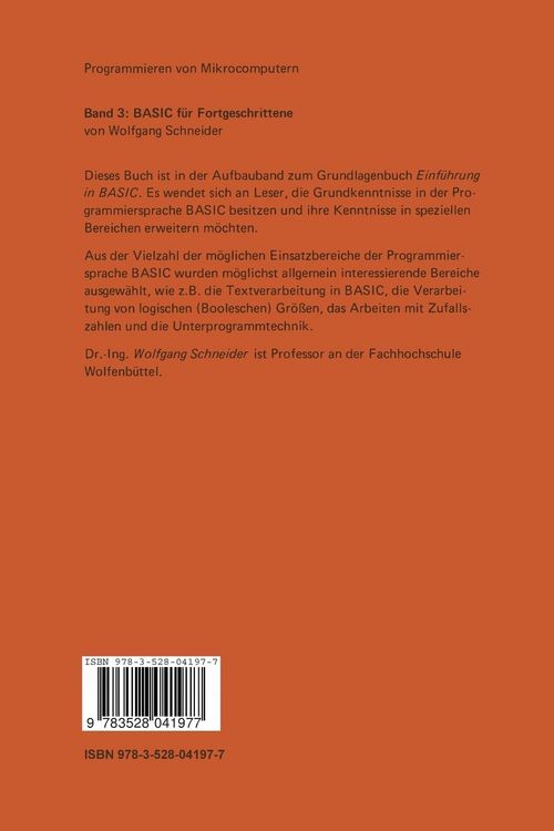 Produktbild: BASIC f&uuml;r Fortgeschrittene