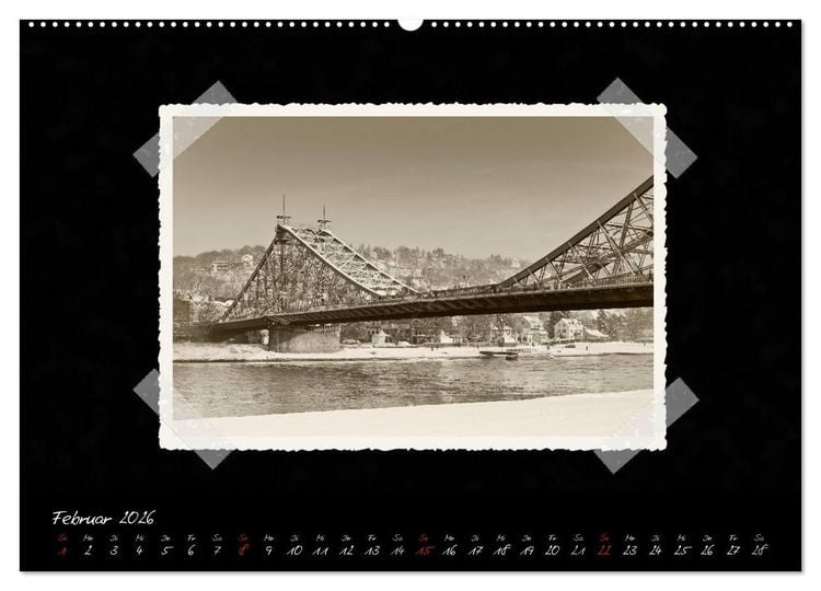 Produktbild: Dresden - Ein Kalender mit Fotografien wie aus einem alten Fotoalbum (hochwertiger Premium Wandkalender 2026 DIN A2 quer), Kunstdruck in Hochglanz