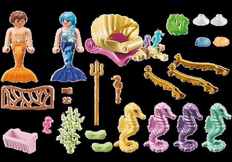 PLAYMOBIL 71500 - Princess Magic - Meerjungfrauen-Seepferdchenkutsche