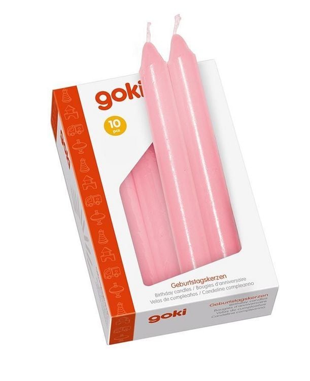 Produktbild: Geburtstagskerzen Set / 10 St&uuml;ck / Rosa