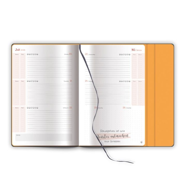 Produktbild: TR&Ouml;TSCH - Sch&uuml;lerkalender mit Klappe Black 26/27