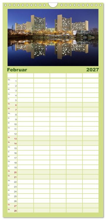 Produktbild: Familienplaner 2027 - Traumhaftes Wien mit 5 Spalten (Wandkalender, 21 x 45 cm) CALVENDO