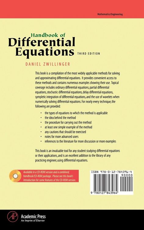 Produktbild: Handbook of Differential Equations