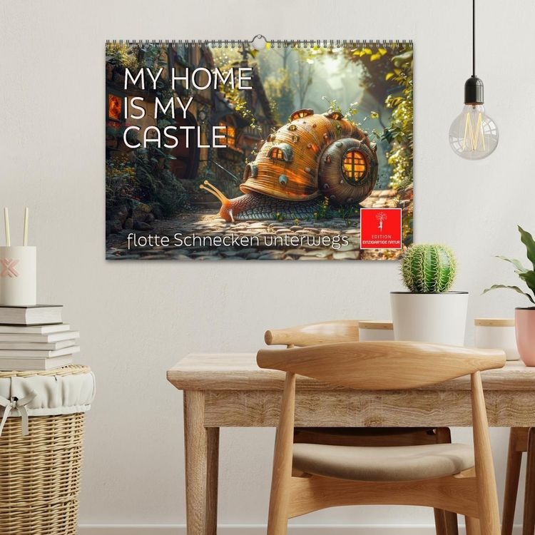 Produktbild: My home is my castle - flotte Schnecken unterwegs (Wandkalender 2026 DIN A3 quer), CALVENDO Monatskalender