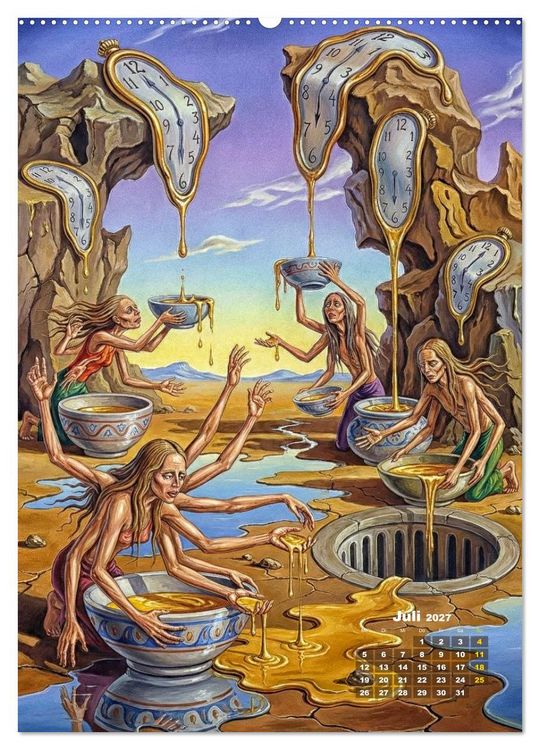 Produktbild: Dali und Magritte: zwei surreale Wirklichkeiten (Wandkalender 2027 DIN A2 hoch), CALVENDO Monatskalender